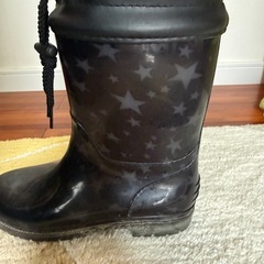 【子ども用レインブーツ 22cm 黒】の画像