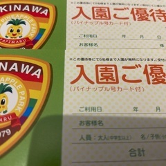 ナゴパイナップルパーク入園ご優待券の画像