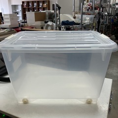 I 2603-0225 コロ付き収納ボックス　キズ汚れ有りの画像