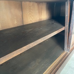 木製 置床 置き床 飾り台 収納 床の間 引き戸 箪笥 時代 古民家 古道具 アンティーク レトロの画像