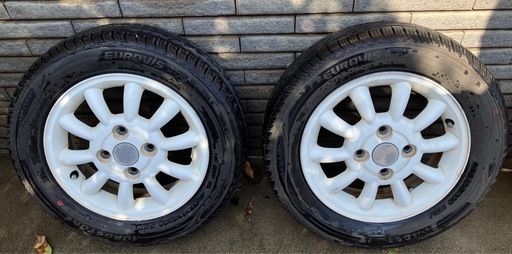 売約済　ラパン　アルミホイール付　ラジアルタイヤ　155/65R13 6mm   2024製造タイヤ　4本セット