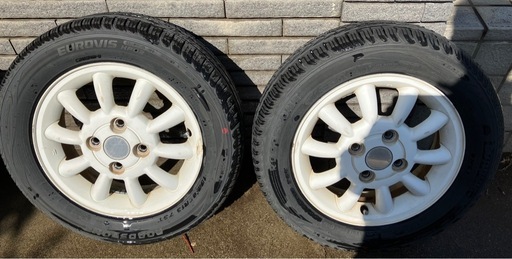 売約済　ラパン　アルミホイール付　ラジアルタイヤ　155/65R13 6mm   2024製造タイヤ　4本セット