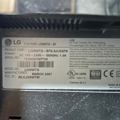 パソコンディスプレイ LG   L226WTQ-BF FLATRON 動作品の画像