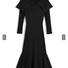 GRL オフショル ロングワンピース ブラックの画像