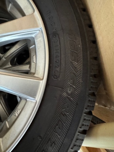 【値下げしました】（4本セットです）165/65/R14 スタッドレスタイヤとアルミホイールのセットです。