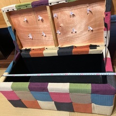 収納ベンチ カラフルボックス 収納スツール ベンチ オットマン 収納ボックス 耐荷重120kg (2人掛け)の画像