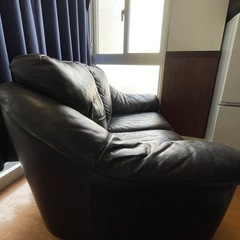 【3/13まで20%
割引セール🈹】ゆったり2人掛け合皮ソファ　引き取り限定の画像