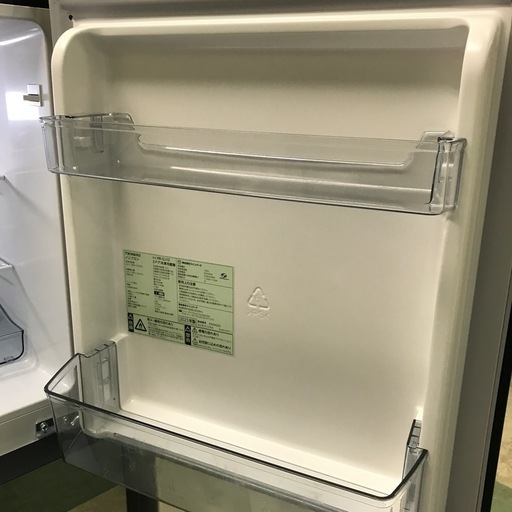 ジャングルジャングル貝塚店　冷蔵庫　ツインバード　黒　ブラック　2023年製　121L 　ミラーデザイン　2ドア　オシャレ　右開き　間