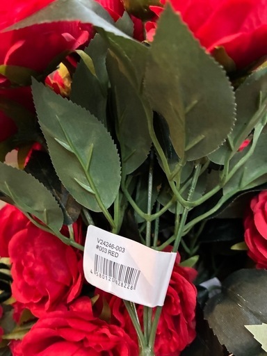 赤色のバラ造花セット