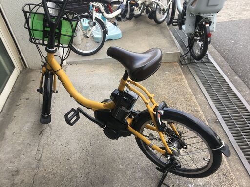 地域限定送料無料　ヤマハ　パスシティC　2021年　12,3AH　小径車　黄色　アシスタ　ビビ　神戸市　電動自転車　