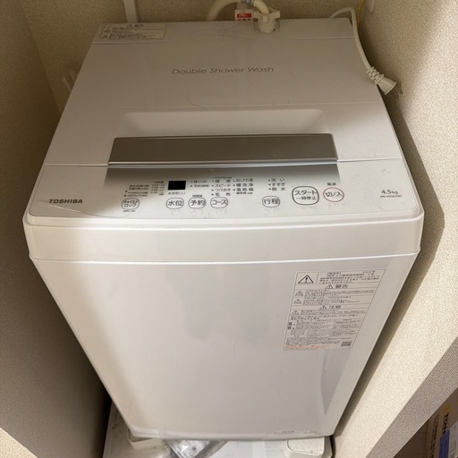 TOSHIBA縦型洗濯機(4.5リットル) AW-45GA2(W) 使用期間：2年