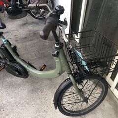 地域限定送料無料　パナソニック　SW　8AH　2020年　子供乗せ　緑　パスウィズ　アシスタ　神戸市　電動自転車の画像