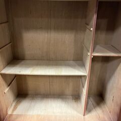 小森山家具 木製 靴箱 シューズボックス 収納棚 本棚 府中家具工業協同組合 幅95cm×奥行42cm×高さ109cmの画像