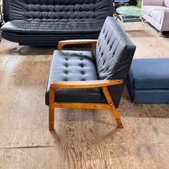 A2151🌟激安‼️ニトリ2人掛けレザーソファ🌟の画像