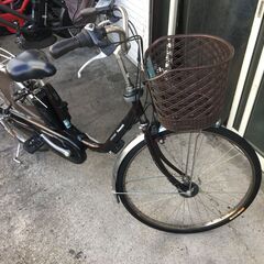 地域限定送料無料　パナソニック　ビビ　EX　13,2AH　子供乗せ　茶　パスウィズ　アシスタ　神戸市　電動自転車の画像