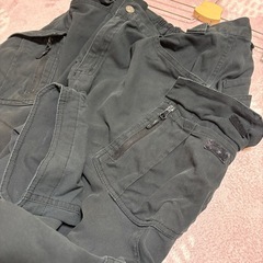 メンズ　作業着　カーゴパンツ　XXL ブラックの画像