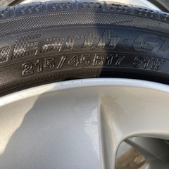 プリンス純正17インチ、アルミホイールタイヤの画像