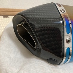 汎用 焼き色 チタンカラー ステンレスサイレンサー 60.5φ 全長約470mm バンド付の画像