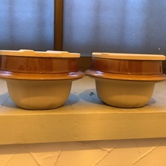 陶器釜飯の釜　容器　2セット　器の画像