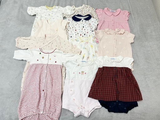 【50〜60サイズ】女の子ベビー服まとめ売り　ファミリアやミキハウスも一部あり