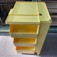 【リサイクルサービス八光】【幅43cm】お洒落な回転式収納ワゴン 3段 イエロー ボビーワゴンタイプ デザイナーズ家具風の画像