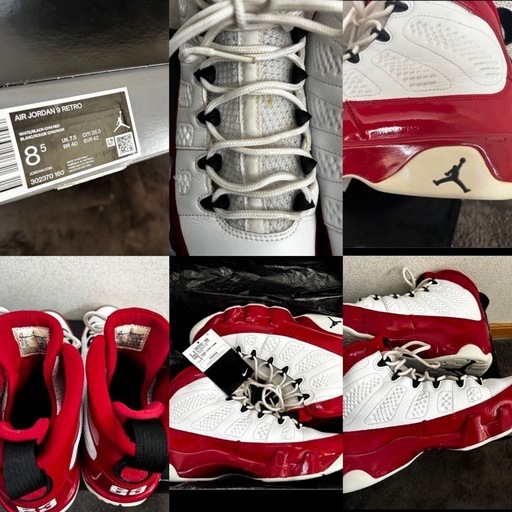 靴/バッグ AIR JORDAN9 RETRO WHITE 26.5cm