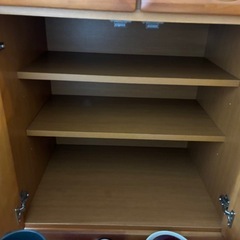 木材 カップボード 食器棚 食品棚の画像