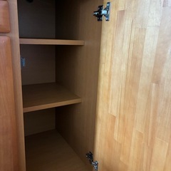 木材 カップボード 食器棚 食品棚の画像