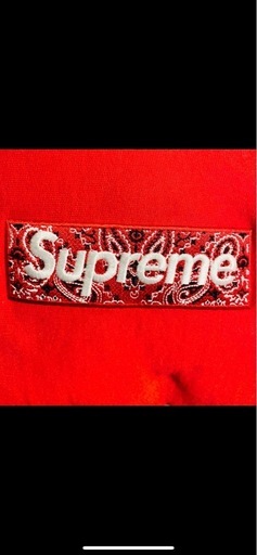Supreme バンダナボックスロゴ パーカー 赤 Lサイズ 値下げしました