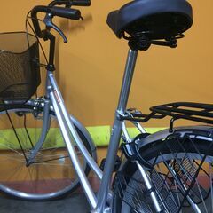 《レンタサイクル店使用　自転車整備士整備済み！》NO191　中古車　26インチ　シティサイクル 　 シルバーの画像