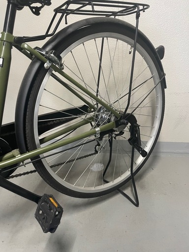 自転車　6段階の変速付き　グリーン　26~27インチ程