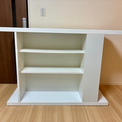 バーカウンター 幅130cm 棚付き 自宅バー カウンターテーブルの画像