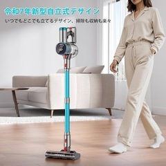 コードレス掃除機 92KPa強力吸引 LEDライト 軽量 60分稼働 サイクロンの画像