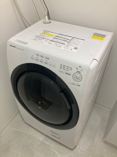 SHARP ES-S7G ドラム式洗濯機 本体 ホワイト 2022年製