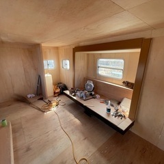 キャンピング　トレーラー　趣味部屋の画像