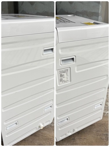 ??美品2024年 SHARP　ES-S7J-Wl?? ドラム式洗濯機乾燥 コンパクト　マンション　サイズ　洗濯7kg乾燥3kg 安心