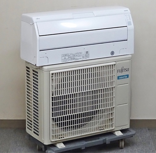 (4)FUJITSU【AS-R281L】富士通 nocria ノクリア 不在ECO 人感センサー 熱交換器加熱除菌 フィルター自動おそうじ ルームエアコン 2.8kW おもに10畳用 2021年製 取付販売