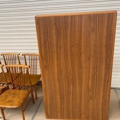 ダイニングテーブル イス×6セット 足の長さ2段階調整可能の画像