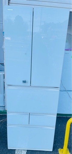 TOSHIBA大型冷凍冷蔵庫,508L,フロントガラス製,タッチパネル付,動作確認済み、