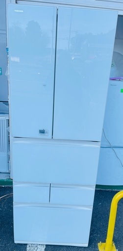 TOSHIBA大型冷凍冷蔵庫,508L,フロントガラス製,タッチパネル付,動作確認済み、