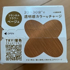 ブリーチ毛用ヘアカラー　フランネルフラワーベージュ　の画像