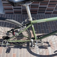 自転車　ロードバイク　カーキの画像