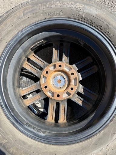 215/65R16 グッドイヤー ナスカー ホワイトレター タイヤホイールセット 4本