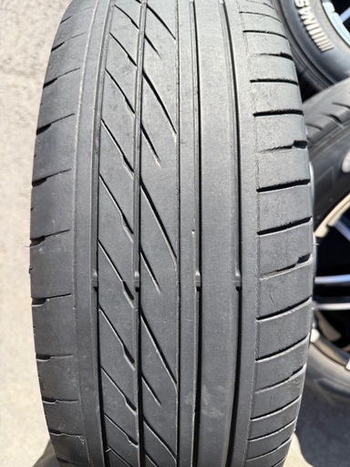 215/65R16 グッドイヤー ナスカー ホワイトレター タイヤホイールセット 4本