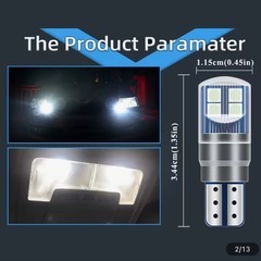 LED ライトアイスブルー　T10 -12V-28v 2個セットの画像