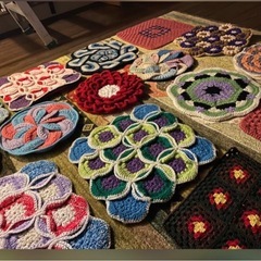 毛糸の座布団