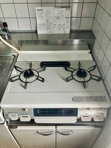 2023年10月購入】Rinnai ガスコンロ RTE597BEL-13A 都市ガス 中古 隙間