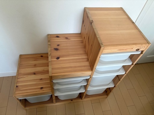 イケア(IKEA)TROFAST トロファスト 収納ボックス、ふた付き 