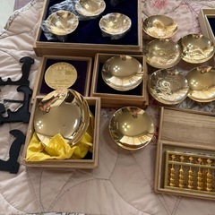 けんちゃん様　天正大判　天正招福開運大判　古美術品レプリカ、金杯、そろばんなど24KGPの画像