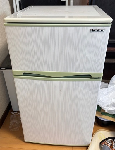 「2017年製 Elabitax 96L 2ドア冷蔵庫 ER-107(HG) 一人暮らし コンパクト」